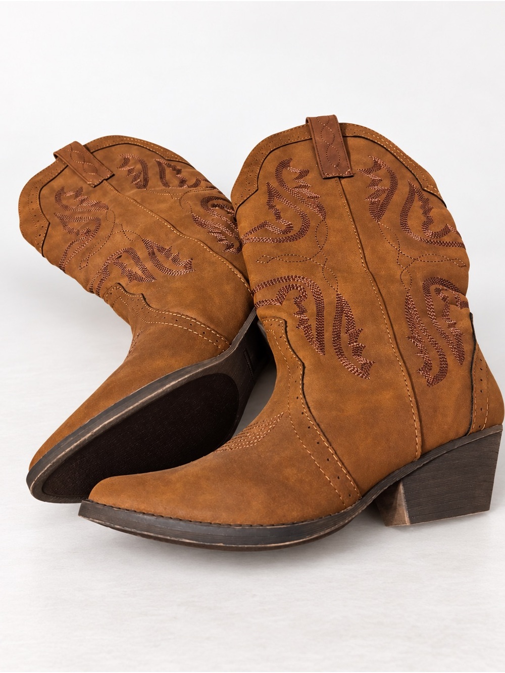 Women's Brown Western Ankle Boots